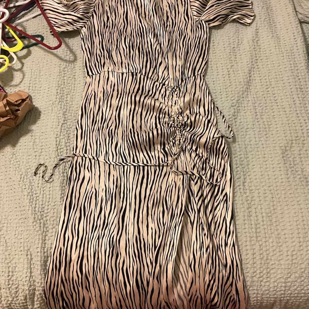 Peter Som Black and Cream Maxi Dress
